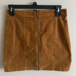 Forever 21 burnt orange zipper mini skirt